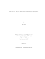 Structural change detection via penalized regression