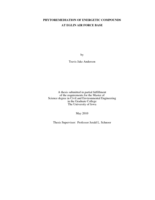 Phytoremediation of energetic compounds at Eglin Air Force Base