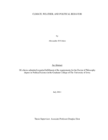Climate, weather, and political behavior
