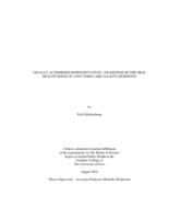 Legally authorized representatives’ awareness of the oral health needs of long term care facility residents
