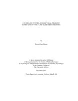 Counseling psychology doctoral trainees' satisfaction with clinical methods training