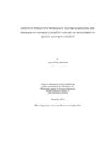 Effects of interactive technology, teacher scaffolding and feedback on university students' conceptual development in motion and force concepts