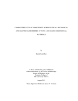 Characterization of phase state, morphological, mechanical and electrical properties of nano- and macro-dimensional materials