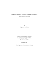 Fourth year dental students' barriers to tobacco intervention services