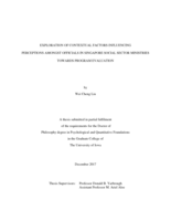 Exploration of contextual factors influencing perceptions amongst officials in Singapore social sector ministries towards program evaluation