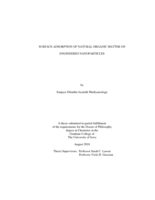 Surface adsorption of natural organic matter on engineered nanoparticles
