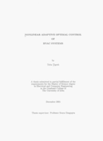 Nonlinear adaptive optimal control of HVAC systems