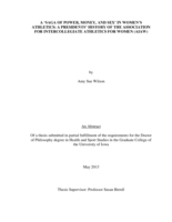 A 'saga of power, money, and sex' in women's athletics: a presidents' history of the Association for Intercollegiate Athletics for Women (AIAW)
