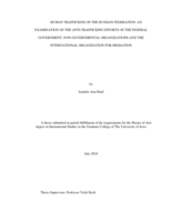 Human trafficking in the Russian Federation: an examination of the anti-trafficking efforts of the federal government, non-governmental organizations and the International Organization for Migration