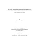 Simulating and explaining passive air sampling rates and analyte air concentrations for semi-volatile compounds on polyurethane foam disks