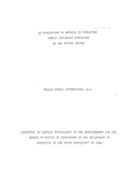 An evaluation of methods of financing public secondary education in the United States