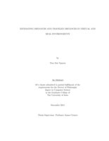 Estimating distances and traveled distances in virtual and real environments