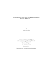 Development of novel anticancer agents based on natural products
