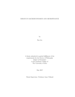Essays in macroeconomics and microfinance