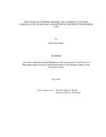 Influence of working memory and audibility on word learning in children with hearing loss