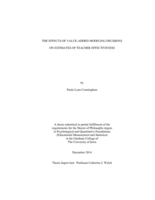 The effects of value-added modeling decisions on estimates of teacher effectiveness
