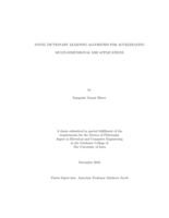 Novel dictionary learning algorithm for accelerating multi-dimensional MRI applications