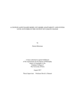 A coupled agent-based model of farmer adaptability and system-level outcomes in the context of climate change