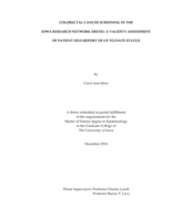 Colorectal cancer screening in the Iowa Research Network (IRENE): a validity assessment of patient self-report of up-to-date status