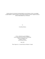 Vegetation in student environments and school-level academic achievement: associations at multiple extents and in various social and environmental contexts