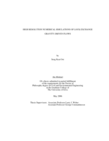 High resolution numerical simulations of lock-exchange gravity-driven flows
