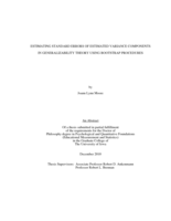Estimating standard errors of estimated variance components in generalizability theory using bootstrap procedures
