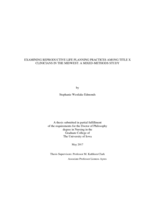 Examining reproductive life planning practices among Title X clinicians in the Midwest: a mixed-methods study