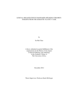 Lexical organization in Mandarin-speaking children: insights from the semantic fluency task