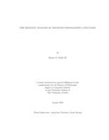 The semantic analysis of advanced programming languages