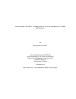 The dynamics of social interaction in telecollaborative tandem exchanges