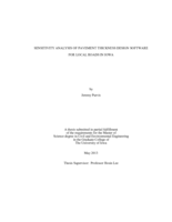 Sensitivity analysis of pavement thickness design software for local roads in Iowa