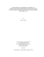 A comparison of hyporheic transport at a constructed stream restoration structure and natural riffle feature, West Branch Owego Creek, New York, USA