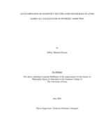 An examination of massively multiplayer online role-playing games as a facilitator of internet addiction