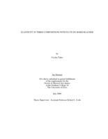 Elasticity in three compositions with flute by Boris Blacher