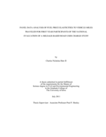 Panel data analysis of fuel price elasticities to vehicle-miles traveled for first year participants of the national evaluation of a mileage-based road user charge study