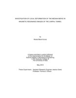 Investigation of local deformation of the median nerve in magnetic resonance images of the carpal tunnel
