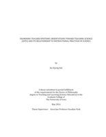 Examining teacher epistemic orientations toward teaching science (EOTS) and its relationship to instructional practices in science