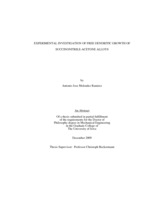 Experimental investigation of free dendritic growth of succinonitrile-acetone alloys