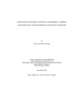 Endotoxin in the urban and rural environment: ambient concentration and biomarkers of pulmonary exposure