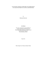 Accounting choices under IFRS and their effect on over-investment in capital expenditures