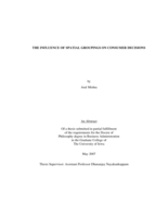 The influence of spatial groupings on consumer decisions