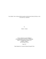 Teachers' use of reasoning-based questions in procedural and conceptual lessons