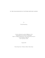 On the parallelization of network diffusion models