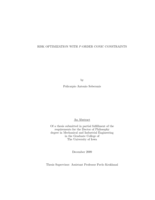 Risk optimization with p-order conic constraints