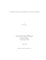 Clustering financial time series for volatility modeling