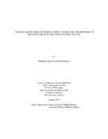 “Ye shall know them by their clothes”: women and the rhetoric of religious dress in the United States, 1865-1920