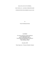 Health locus of control, self-efficacy, and multidisciplinary intervention for chronic back pain
