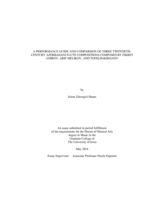 A performance guide and comparison of three twentieth-century Azerbaijani flute compositions composed by Fikret Amirov, Arif Melikov, and Tofiq Bakihanov