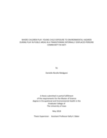 Where children play: young child exposure to environmental hazards during play in public areas in a transitioning internally displaced persons community in Haiti