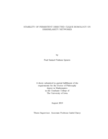 Stability of persistent directed clique homology on dissimilarity networks